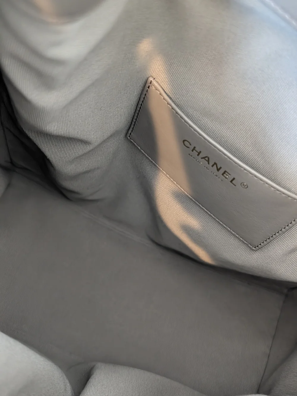 Chanel 25 Medium Grey Suede